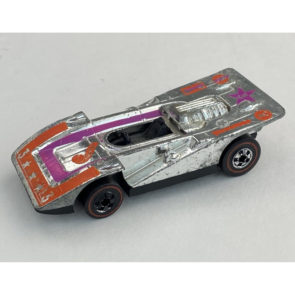 Hot Wheels Redline 1976 Steam Roller Super Chromes Orange Magenta Hong Kong 1973